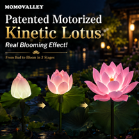 Lampe Lotus Motorisée Momovalley, Étanche IP46, Lumière LED Dynamique 3D pour Décoration de Jardin, Événements et Mariages