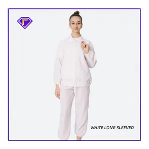 Conjunto de uniforme de trabajo de verano de manga corta fino y transpirable para Taller de alimentos Uniformes de hospital aprobados por seguro laboral