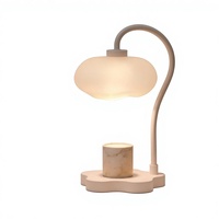 Lampe chauffe-bougie Cloud avec minuterie et variateur d'intensité réglables - Verre et métal pour table de chevet, chambre/salon, parfumée