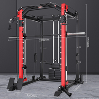 Smith Machine Entraîneur complet Équipement de gymnastique à domicile Support de squat commercial Multifonctionnel Poitrine Fly Machine Câble Crossover