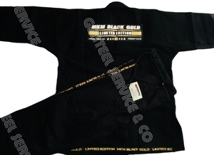 2021 negro BJJ Jiu Jitsu Gi/Kimono Gi precio de fábrica al por mayor ropa de artes marciales de algodón personalizable para Karate y MMA - Product Image 5