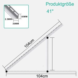 Soporte de Montaje Solar de Aluminio, Plegable, Triangular, de 41 Pulgadas, para Panel de 350W, Acabado Anodizado - Product Image 2
