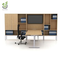 Bureau de direction IULTRA Design de bureau exécutif, mode moderne en forme de L, table de luxe pour PDG, matériaux uniques