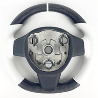 Volant personnalisé en cuir lisse blanc et fibre de carbone mate pour Tesla Model 3 Model Y