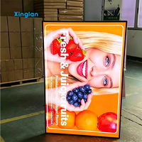 Boîte à lumière LED ultra-mince personnalisée avec cadre en aluminium rétroéclairé pour affichage de poster en magasin de détail ou centre commercial