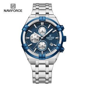 นาฬิกาข้อมือ Naviforce รุ่น 8042 NF8042 สไตล์หรูหราสำหรับผู้ชาย กันน้ำ เรืองแสง พร้อมฟังก์ชั่นจับเวลา ควอตซ์ - Product Image 1