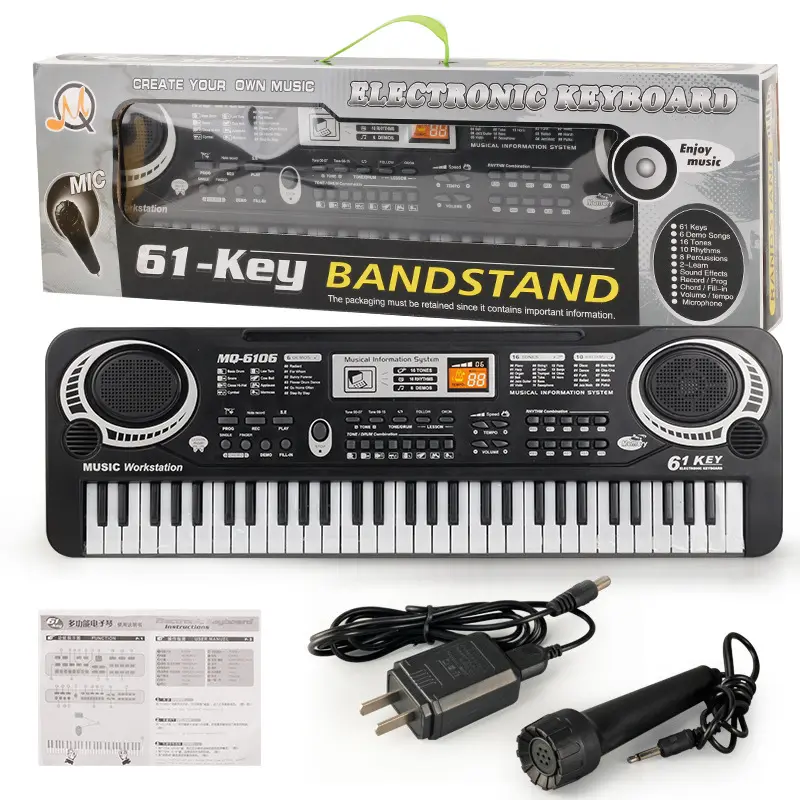 Citroen 61-Key Multifunctionele Oplaadbare Piano Keyboard Speelgoed Groothandel Muziekinstrument Kids Piano 'S Te Koop