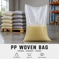 Sac tissé en PP transparent pour granulés de plastique et résine, contenu visible, vente en gros