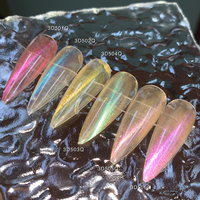 Poudre douce d'oeil de chat de caméléon de Pigment magnétique de haute qualité 9D pour la poudre magnétique vive de vernis à ongles