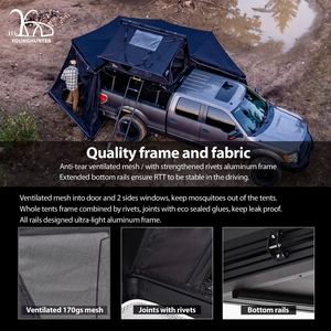 Carpa de Techo para Auto YOUNGHUNTER, para 3-4 Personas, Automática, Techo Rígido Extensible, para las Cuatro Estaciones, Una Habitación, Doble Capa, Impermeable, para Acampar - Product Image 5