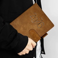Carnet A5 personnalisé 2027, couverture rigide, journal en cuir PU promotionnel, porte-stylo pour entreprise, OEM, sublimation, journal personnel