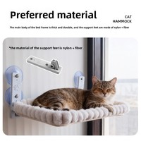 Perchoir pour chat sur fenêtre, hamac pour chat sur fenêtre avec 4 grandes ventouses, coussin à bulles doux