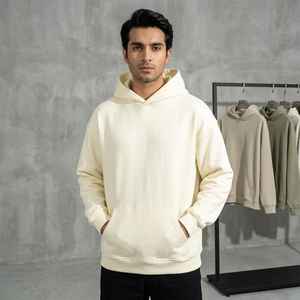 High Quality Custom Fabric Oversized <b>Hoodie</b> for Men with Zipper Front Printing 100% Cotton Breathable & Quick Dry - Product Image 1