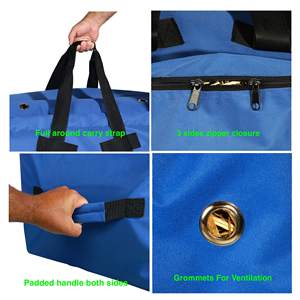 Échantillon gratuit Sac de transport léger pliable et portable personnalisé pour aliments pour chevaux et bétail Grand sac de transport pour balles de foin - Product Image 6