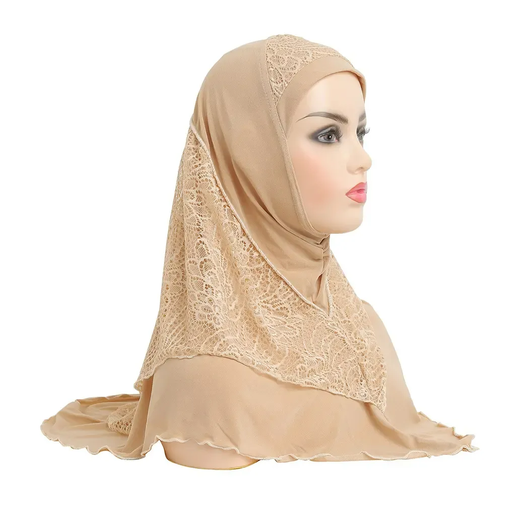 Yomo High Quality United States Hot Selling Malaysia Lace Hijabs Muslim Soft Women Wholesale New Arrival Linen Inner Hijab Scarf