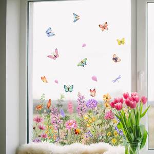 Autocollants statiques décoratifs en forme de papillons et fleurs colorés pour vitres, idéaux pour le salon et la chambre à coucher (vente en gros) - Product Image 3