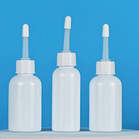 Flacon compte-gouttes en plastique avec embout en silicone souple pour le nettoyage des oreilles des animaux de compagnie