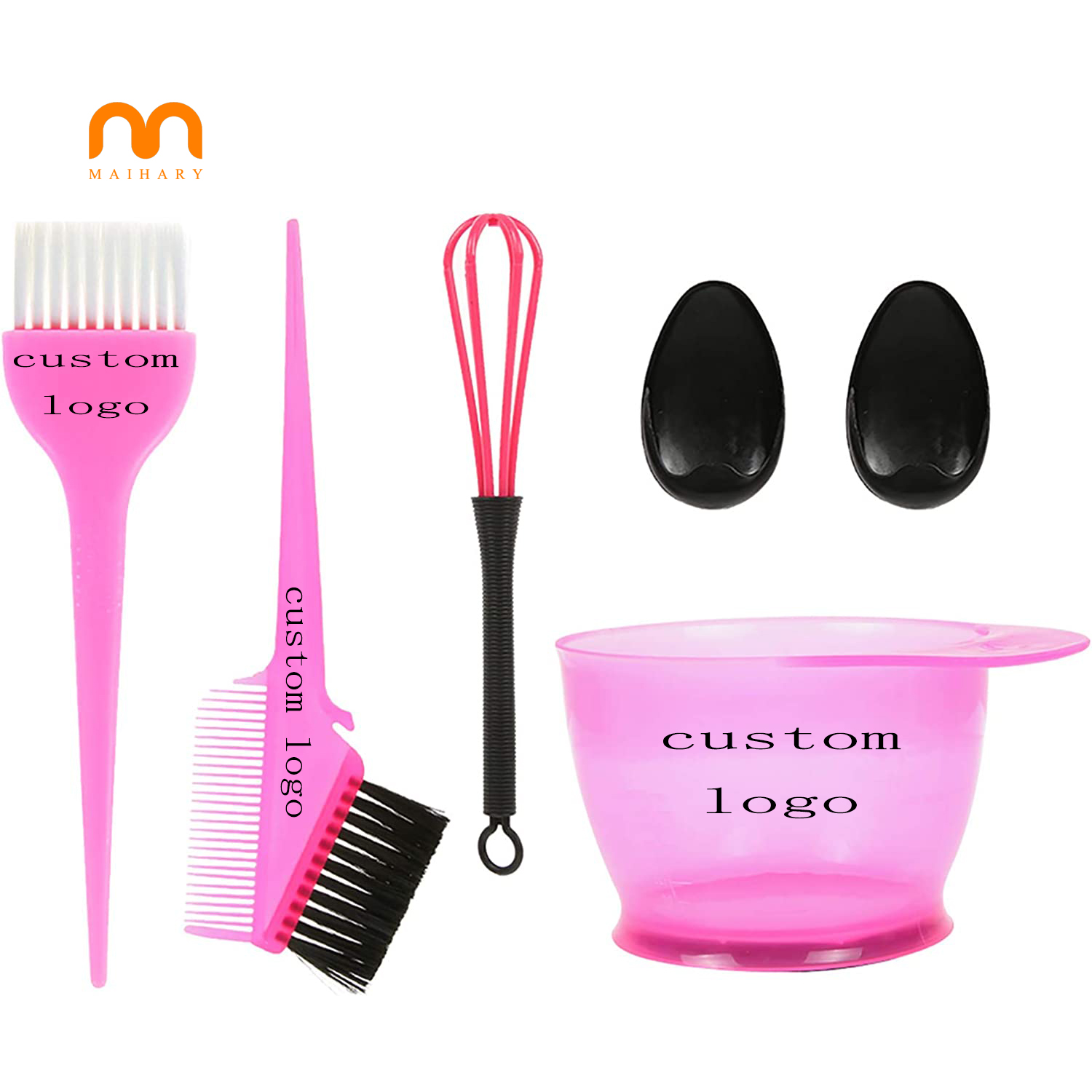 Wholesale Color Mixing Bowls Dye Hair Brush Salon Dyeing Kit DIY Hair Coloring Highlights Brush Combs Mixing Hair Dye Tool