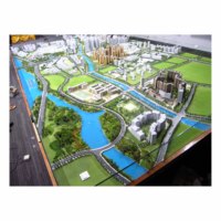 Modelo de escala arquitectónica personalizable para visualización de planificación urbana de villas con tecnología 3D hecha de plástico duradero