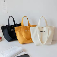 Sac fourre-tout en toile de coton recyclé vierge avec fermeture éclair, personnalisable en couleur, avec logo de marque, pour vêtements et courses