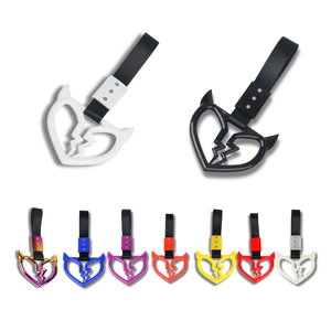 JDMotorsport88 JDM Car Devil <span class=keywords><strong>Demon</strong></span> Broken Heart Tsurikawa Warming Ring Subway Bus Handle Strap Charm Drift With Black Strap - Product Image 2