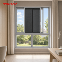 Fenêtre coulissante avec moustiquaire, partie supérieure coulissante, partie inférieure fixe, fenêtre en verre à trois panneaux, options de couleur pour salon et chambre à coucher