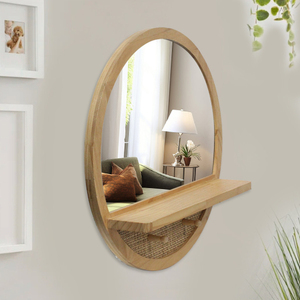 Nhiều Chức Năng Rắn Gỗ Cây Nho Tường Gương Kệ Tường Treo Tường Trang Trí Mây Gương Cho Phòng Khách Phòng Ngủ - Product Image 1