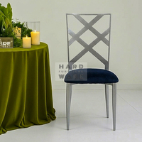Chaise de banquet empilable en acier inoxydable pour mariage