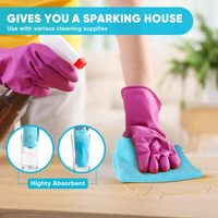 Paños de Limpieza de Microfibra, Altamente Absorbentes, Sin Pelusas, Reutilizables para el Hogar, Cocina y Cuidado del Automóvil, 16x16 Pulgadas