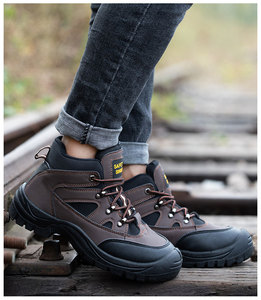 <span class=keywords><strong>Scarpe</strong></span> <span class=keywords><strong>Antinfortunistiche</strong></span> <span class=keywords><strong>Marroni</strong></span> con Punta in Acciaio, Stivali di Sicurezza Industriali Indistruttibili per Uomo - Product Image 6