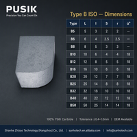 Pointes brasées en carbure de tungstène PUSIK B10 B12 B16 B20 B25 B32 YG6 YG8 YT15, inserts de brasage pour outils de tournage