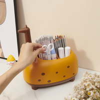 Boîte de rangement de bureau en forme de cerf/girafe, organisateur de maquillage multifonctionnel, porte-stylo pour cosmétiques, papeterie, télécommande