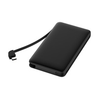 Batería Externa Publicitaria de 10000mAh con USB-C y Cables Integrados, Baterías Externas Bonitas