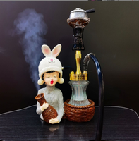 Nouveau design fumer luxe résine fille design narguilé aluminium narguilé shisha verre petite fille narguilé chicha