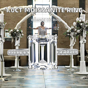 1.0CT Mossanite Women's Wedding Jewelry S925 Sterling Silver Engagement Ring Passes Diamond <b>Tester</b> VVS GRA Moissanite Gift - Product Image 2