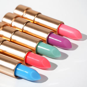 Venta al por mayor nuevo lápiz labial hidratante que cambia de Color de etiqueta privada de alta calidad tubo dorado Bálsamo hidratante de larga duración para el cuidado de los labios - Product Image 1