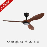 Ventilador de Techo 1stshine con Aspas de ABS con Aspecto de Madera, Compatible con Alexa y Google, Ultra Silencioso, con Luz LED Regulable, de Alta Eficiencia y Resistente