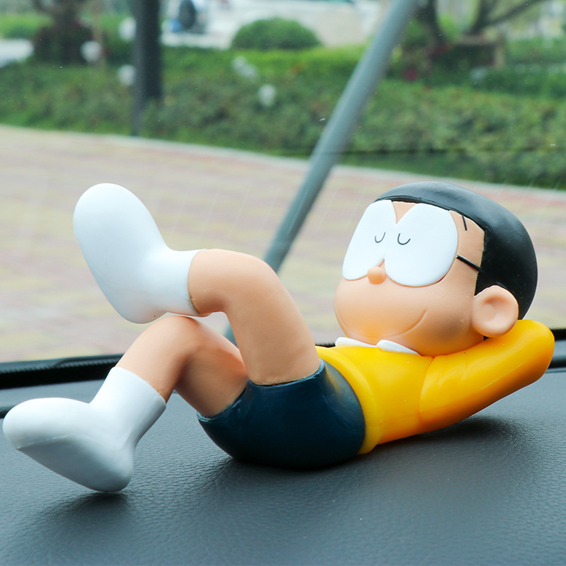 18cm日本漫画ドラえもんフィギュアランチブレイクのび太PVCおもちゃ車