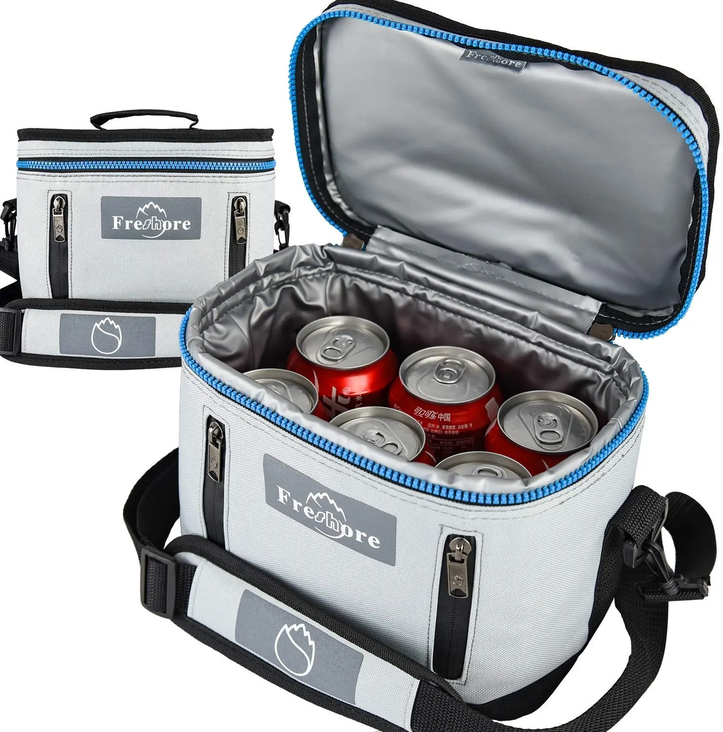 Bolsa cooler personalizada com 6 latas, bolsa de refrigeração isolada para almoço