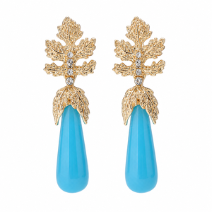 Orecchini vintage a forma di foglia d'acero, eleganti orecchini pendenti in stile boho, colore oro, accessori di bigiotteria alla moda per donna - Product Image 2