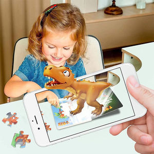 Niños STEM juguetes educativos DIY rompecabezas libro juguete dinosaurio aventura realidad aprendizaje 3D interactivo Animal Dino AR <span class=keywords><strong>Jigsa</strong></span> librería - Product Image 2