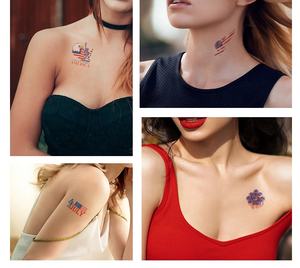 Новый американский флаг татуировки водонепроницаемый стикер независимости День Партии татуировки стикер для лица - Product Image 4