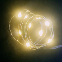 Guirlande lumineuse LED avec boîte à piles, décoration de boîte cadeau de Noël, fil de cuivre clignotant, télécommande, petites lumières colorées