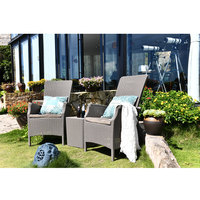 Intempéries En Plein Air Fauteuil Salon de Jardin En Osier En Plastique À Manger Chaises