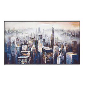 Affiche de construction de ville moderne à la mode, <span class=keywords><strong>peinture</strong></span> à l'huile abstraite, imprimés, images d'art murales pour salon, décor de maison - Product Image 1