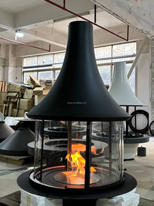 <span class=keywords><strong>Cheminée</strong></span> <span class=keywords><strong>bioéthanol</strong></span> autoportante moderne PANSEE 900 mm en acier au carbone noir <span class=keywords><strong>avec</strong></span> porte en verre et télécommande, <span class=keywords><strong>cheminée</strong></span> suspendue - Product Image 6