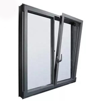 Cadre en aluminium moderne de qualité parfaite, conception de fenêtre d'auvent, Double rideau de maison, baie Patio jardin fenêtre à battants français