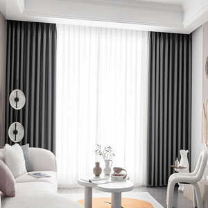 Rideaux occultants pour chambre à coucher - Nouveau design de baie vitrée à crochets, isolation <span class=keywords><strong>thermique</strong></span>, protection solaire, blocage de la lumière, tissu occultant - Product Image 1