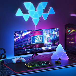 <span class=keywords><strong>Sonic</strong></span> nhịp điệu RGB <span class=keywords><strong>LED</strong></span> ánh sáng xung quanh Phantom Màu chơi game phòng trang trí lượng tử đêm đèn tam giác bảng ánh sáng kỳ lạ - Product Image 2