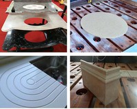 Scie à table CNC 5 axes à moteur vertical, machine de découpe de pierre de haute précision pour pierre frittée, marbre, dalles de quartz, découpe de vasques